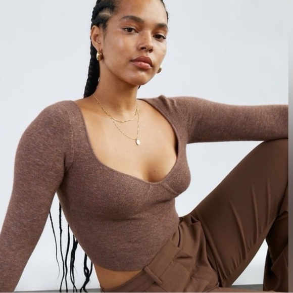 Wilfred by Aritzia Brown Greer Sweater L - Picture 2 of 6